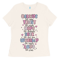 Bone believe like mary trust like joseph valentine s da Ladies Tee - MaliasSmallBusiness