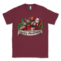 Burgundy Merry Christmas Classic Tee - SublimationCraftShop
