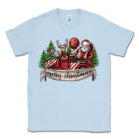 Dusty Blue Merry Christmas Classic Tee - SublimationCraftShop