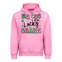 Fuchsia Pink my dog is my lucky charm Urban Hoodie - Artiststas