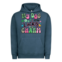 Pigment Midnight Navy my dog is my lucky charm Urban Hoodie - Artiststas