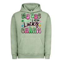Pigment Oil Green my dog is my lucky charm Urban Hoodie - Artiststas