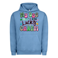 Pigment Pebble Blue my dog is my lucky charm Urban Hoodie - Artiststas