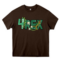 Chocolate Brown four rex Heavy Core Tee - MaliasSmallBusiness