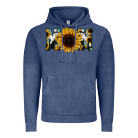 Vintage Denim Sunflower Turquoise Cowhide Mom Vintage Hoodie - Bettercallsaul