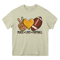 Mossy peace love football revize Heavy Core Tee - AdoDesignShop