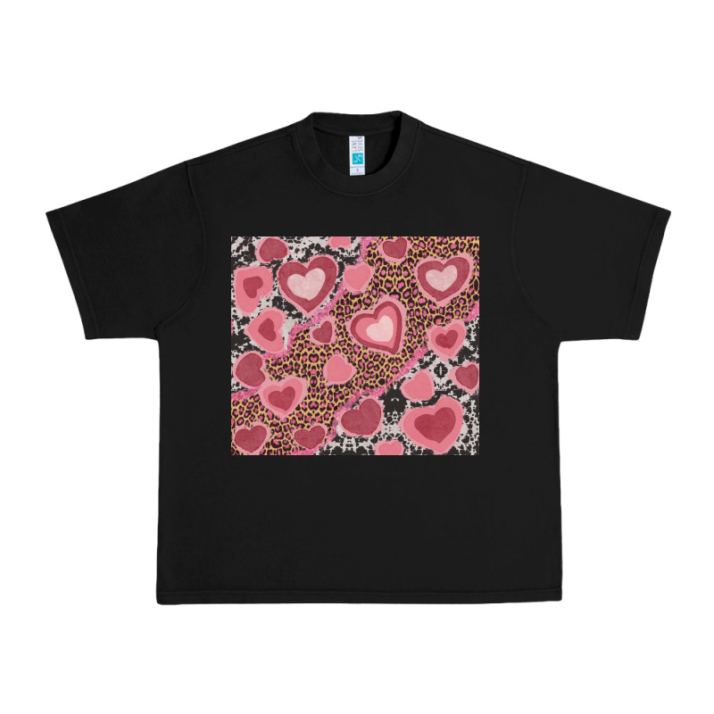 Valentine's Day Hearts With Leopard And Cowhide Urban Heavy Tee by RanaPortraitStore | Teevron