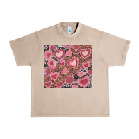 French Oak valentine's day hearts with leopard and cowhide Urban Heavy Tee - RanaPortraitStore