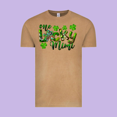 St. Patrick's Day One Lucky Mimi Vintage Tee Designed By Ranaportraitstore