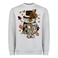 Heather Grey walking in a winter wonderland Heavyweight Sweatshirt - CowGirlArtShop