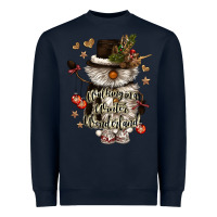 Navy walking in a winter wonderland Heavyweight Sweatshirt - CowGirlArtShop