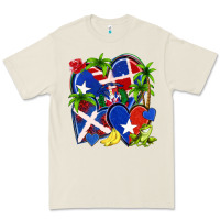 Bone puerto rico with dominican republic hearts Premium Tee - NancyCooperArtShop