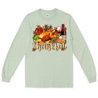 Matcha Thankful with Turkey Long Sleeve Tee - texasbilliewilder