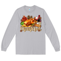 Moon Dust Thankful with Turkey Long Sleeve Tee - texasbilliewilder