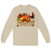 Thankful With Turkey Long Sleeve Tee | Teevron