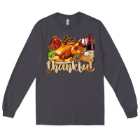 Smoke Thankful with Turkey Long Sleeve Tee - texasbilliewilder