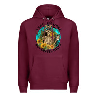 Burgundy I Hate Everyone But Coffee Helps Premium Hoodie - FaDigitalArtStudio
