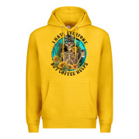Lemon I Hate Everyone But Coffee Helps Premium Hoodie - FaDigitalArtStudio