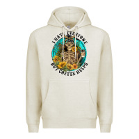 Oatmeal Heather I Hate Everyone But Coffee Helps Premium Hoodie - FaDigitalArtStudio