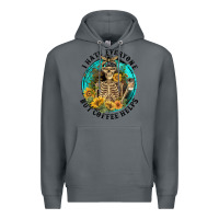 Rock I Hate Everyone But Coffee Helps Premium Hoodie - FaDigitalArtStudio