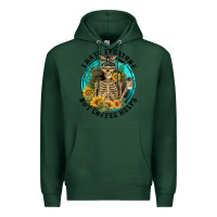 Sports Green I Hate Everyone But Coffee Helps Premium Hoodie - FaDigitalArtStudio