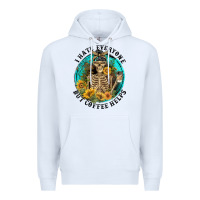 White I Hate Everyone But Coffee Helps Premium Hoodie - FaDigitalArtStudio