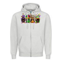 Dove Grey Mardi Gras afro gnomies Zipper Hoodie - FaDigitalArtStudio