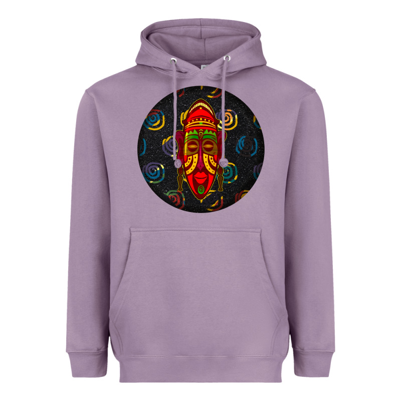 African Masks Round Earrings 2 Heavyweight Hoodie by BundleAndBundleShop | Teevron