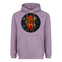 Lavender african masks round earrings 2 Heavyweight Hoodie - BundleAndBundleShop
