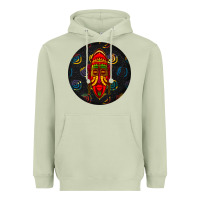 Matcha african masks round earrings 2 Heavyweight Hoodie - BundleAndBundleShop