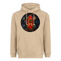 Mushroom african masks round earrings 2 Heavyweight Hoodie - BundleAndBundleShop