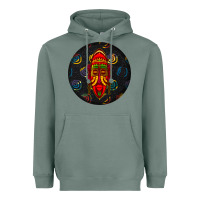 Sage african masks round earrings 2 Heavyweight Hoodie - BundleAndBundleShop