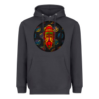 Smoke african masks round earrings 2 Heavyweight Hoodie - BundleAndBundleShop