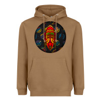 Toasted Coconut african masks round earrings 2 Heavyweight Hoodie - BundleAndBundleShop