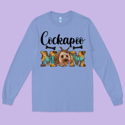 Western Cockapoo Mom Long Sleeve Tee Designed By Ranaportraitstore