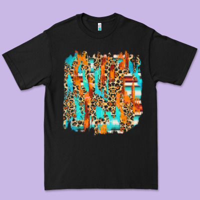 Serape With Leopard Pattern Premium Tee Designed By Nancycooperartshop