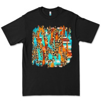 Black serape with leopard pattern Premium Tee - NancyCooperArtShop