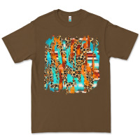 Cacao serape with leopard pattern Premium Tee - NancyCooperArtShop