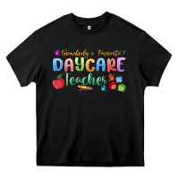 Black somebody's favorite daycare teacher Heavy Core Tee - MaliasSmallBusiness