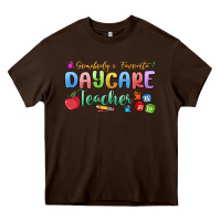 Chocolate Brown somebody's favorite daycare teacher Heavy Core Tee - MaliasSmallBusiness