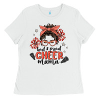 White loud&proud mama messy bun Ladies Tee - MaliasSmallBusiness