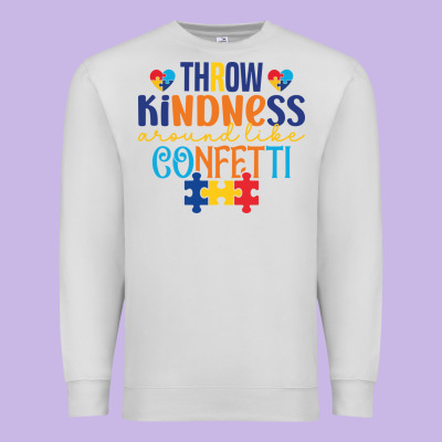 Throw Kindness Around Like Confetti Premium Sweatshirt Designed By Cowhidedigitalart