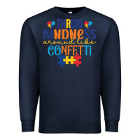 Navy Throw kindness around like confetti Premium Sweatshirt - CowhideDigitalArt