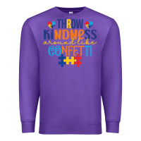 Purple Throw kindness around like confetti Premium Sweatshirt - CowhideDigitalArt