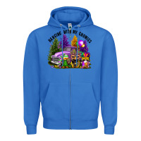 True Royal mardi gras hanging with my gnomies Zipper Hoodie - FaDigitalArtStudio