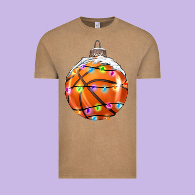 Christmas Basketball Vintage Tee Designed By Ranaportraitstore
