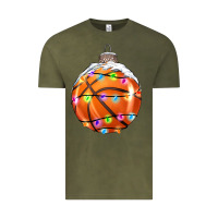 Vintage Olive Christmas Basketball Vintage Tee - RanaPortraitStore
