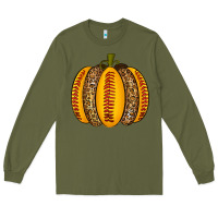 Army Green Softball Pumpkin Long Sleeve Tee - texasbilliewilder