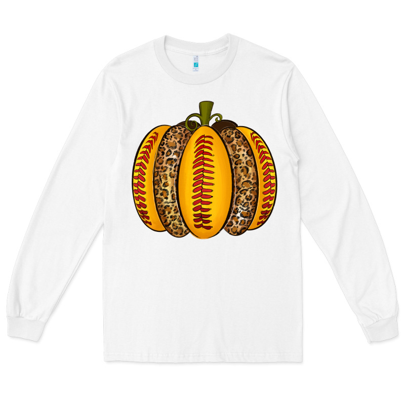 Softball Pumpkin Long Sleeve Tee by texasbilliewilder | Teevron