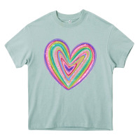 Arona valentine's day colorful heart Heavy Core Tee - MaliasSmallBusiness